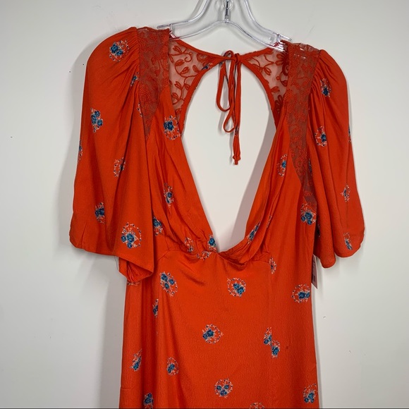 Free people Mockingbird Open Back Mini Dress Sz S - Picture 2 of 10